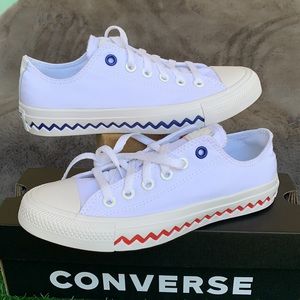 CONVERSE CTAS OX WHITE UNIVERSITY RED/RUSH BLUE WM